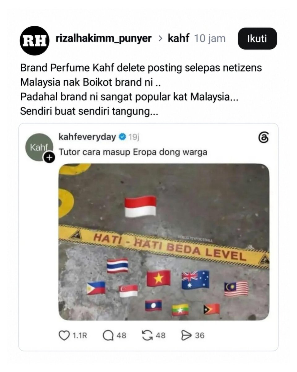 Reateras's tweet photo. HAAAAAAHHAA MAU BOIKOT? pasar lo sama Indo gedean Indo cung 🤣🤣 

Aku cinta @kahfeveryday 😋 https://t.co/zwnG8OMlZW