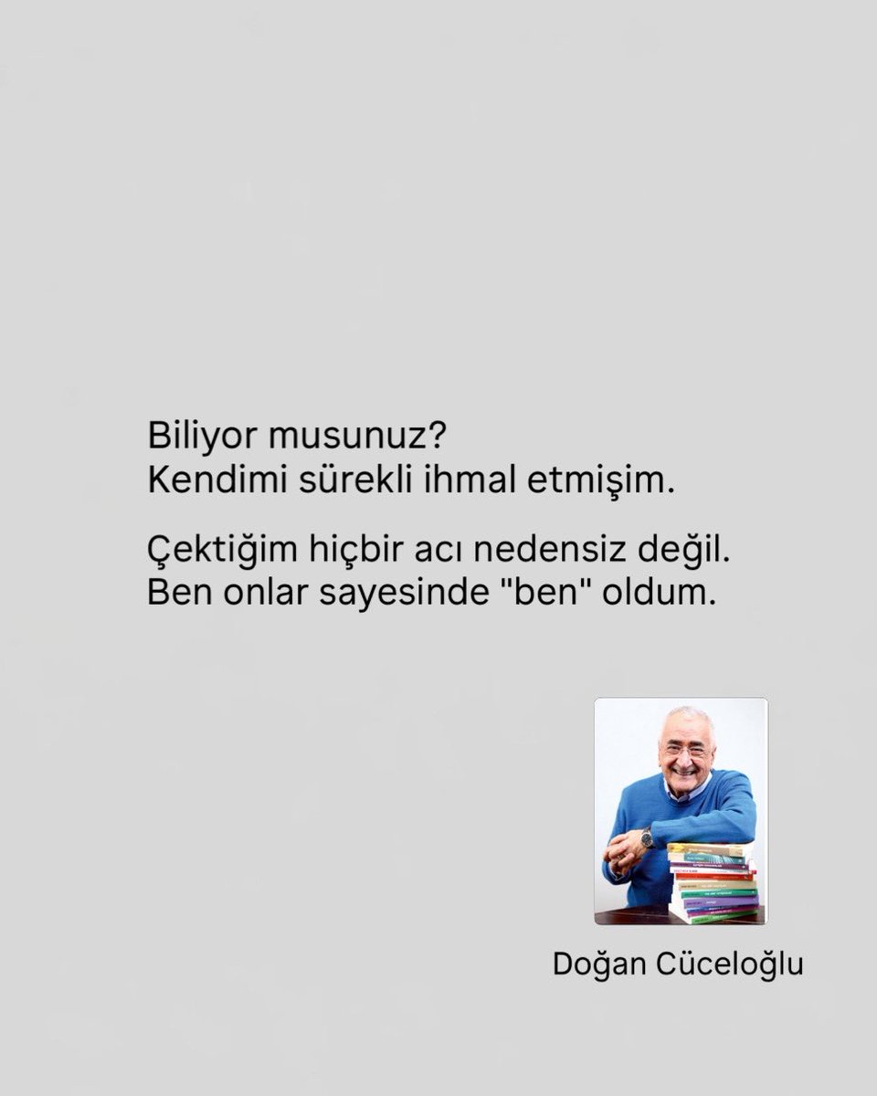 sozsihri's tweet photo. Çektiğim hiçbir acı nedensiz değil. 
Ben onlar sayesinde "ben" oldum.
-Doğan Cüceloğlu https://t.co/q0dhP2vDbL