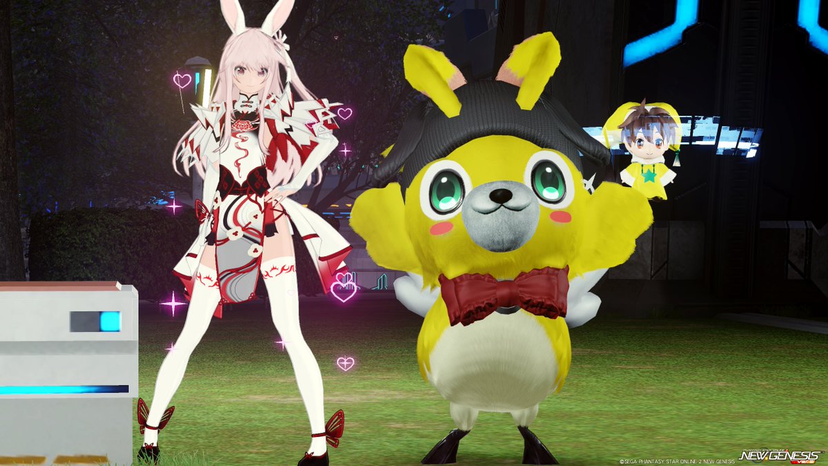yuuki_ngs's tweet photo. 期間限定でラッピーが出るように〜
放置されてたエミュさんの中の誰かと〜♪

#PSO2NGS_SS 
#メンテの日なのでssを貼る https://t.co/hoGnC51hon