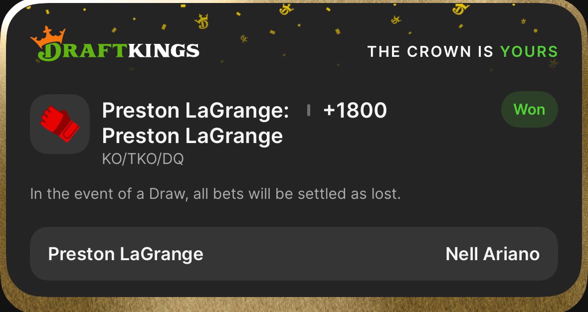 JLocksJones's tweet photo. No bets from me tn as I’ve been ice cold on Tuesdays. But along come @danawhiteslocks with an absolutely insane win. 

Give him a follow for all your betting needs. I’m not sponsored I’ve been following him for a long time and boy does he hit some great bets. 

A 9U night for me because of him