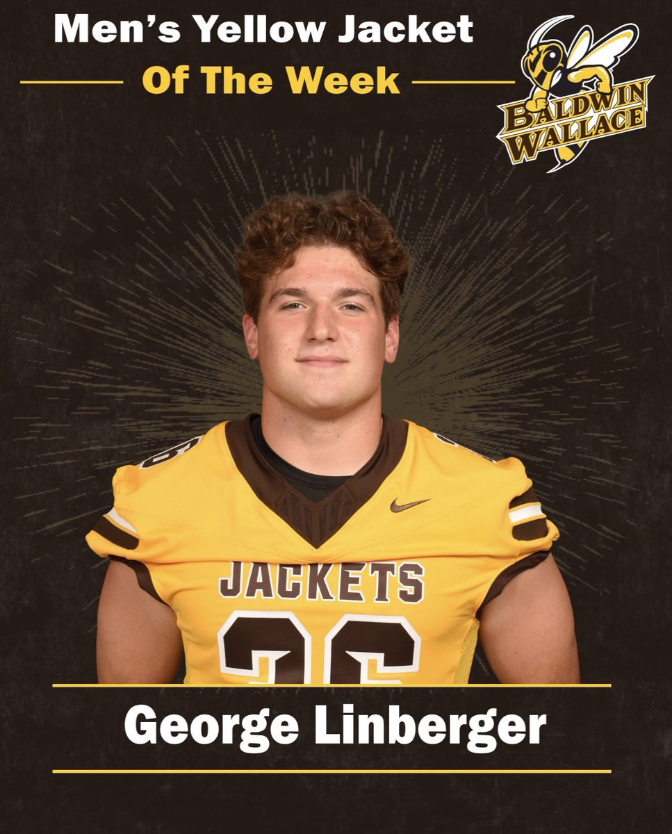 bwathletics's tweet photo. Introducing our Men’s Yellow Jacket of the Week! 😤

The purpose is to recognize athletes who had outstanding performances during the week. Tune in every week to see who will be the YJ of the Week!

Congratulations George 👑

#BWGrit | #AwwJackets https://t.co/df7hqZ8Kn7