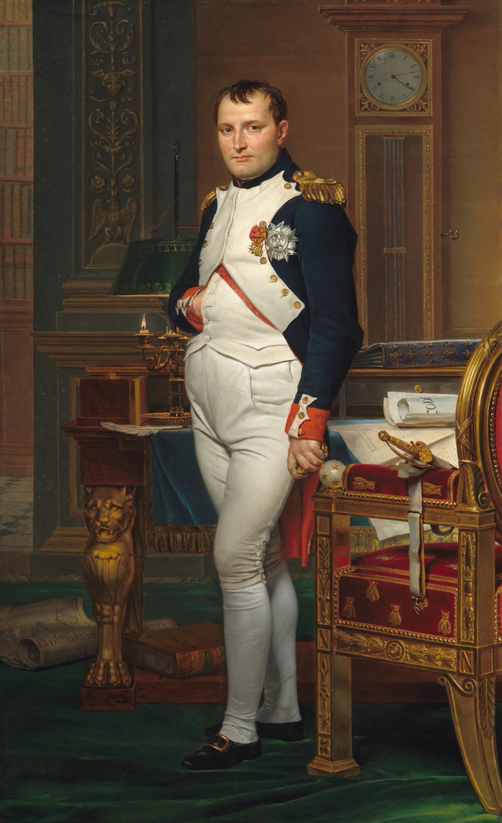 tomasanezm's tweet photo. This painting shows Napoleon in his study. The clock reads 4:13 a.m. The candles are almost burned out. He's been up all night working on his Civil Code.

That's how he learned faster than almost anyone in history: putting in the hard work while everyone else was asleep.

Three rules he lived by:
Slow contemplation. One book studied deeply beats four books skimmed. Read it, question it, make it yours.

Deadlines. Pressure forces focus. No deadline, no urgency.

Be ruthless with your time. Retention matters, but mastery still demands hours. 
Nobody masters anything part-time.

I'm not there yet. But I'm reading slower, retaining more, and guarding my hours.