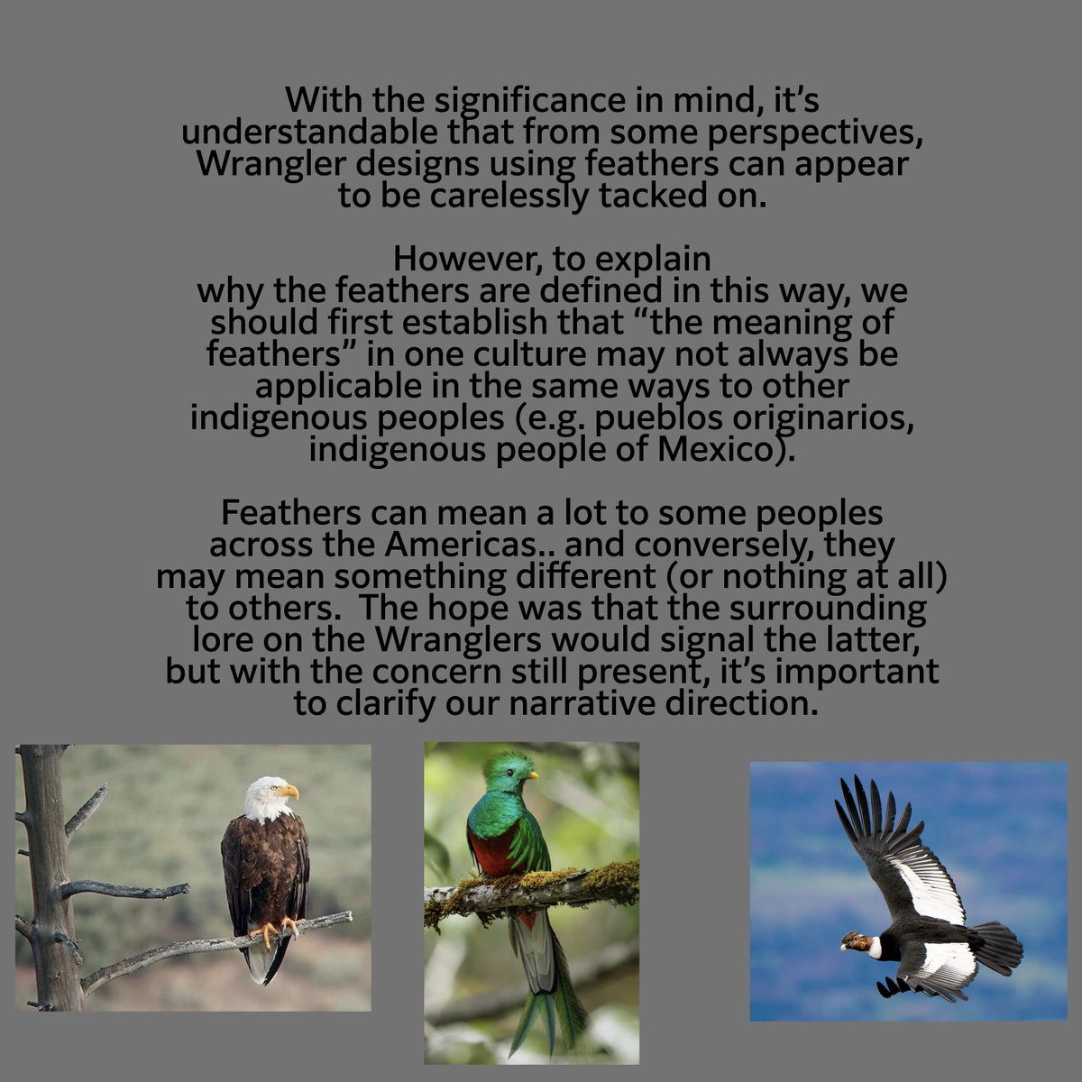 capsajcin's tweet photo. (🧵1/2) Regarding concerns on the Redcliff Wranglers' use of feathers / breakdown of their portrayal, from a Consultant https://t.co/2Jyzjbw43u