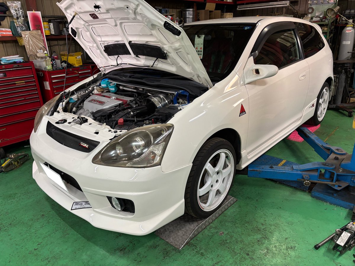 Daicruise1's tweet photo. 大変お待たせのEP3です🫡
エンドレスブレーキキット、車高調、LSD、ファイナル変更などなど〜！
＃シビック ＃EP3 ＃エンドレスブレーキキット https://t.co/rohoHlWQy5