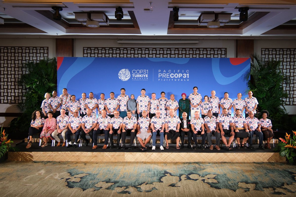 ADBPresident's tweet photo. I was pleased to join the Pre-COP31 Leaders' Program in Fiji to help shape the global climate agenda in advance of #COP31 in Antalya. The message from the front lines is urgent: the seas are rising faster than finance can get out the door.

With adaptation finance meeting only 26% of projected annual needs in the Pacific, this gap is our call to action. ADB delivered a record $13.5 billion in climate finance last year, but speed and execution matter, too.

Through our upcoming Pacific Approach, we are tailoring operations to island realities to turn adaptation plans into concrete investments. It is time to mobilize resources, build infrastructure that lasts, and deliver results.