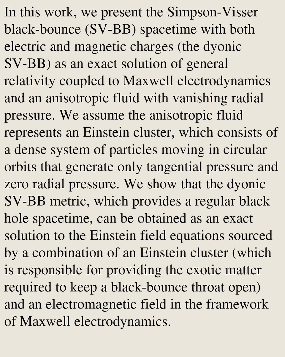 RelativityPaper's tweet photo. Dyonic Simpson Visser black-bounce spacetime surrounded by an exotic Einstein cluster in general relativity

Pedro Cañate, Joseph Sultana, Demosthenes Kazanas
https://t.co/tVHOZR92Zl [𝚐𝚛-𝚚𝚌] https://t.co/x0I92jiMXP