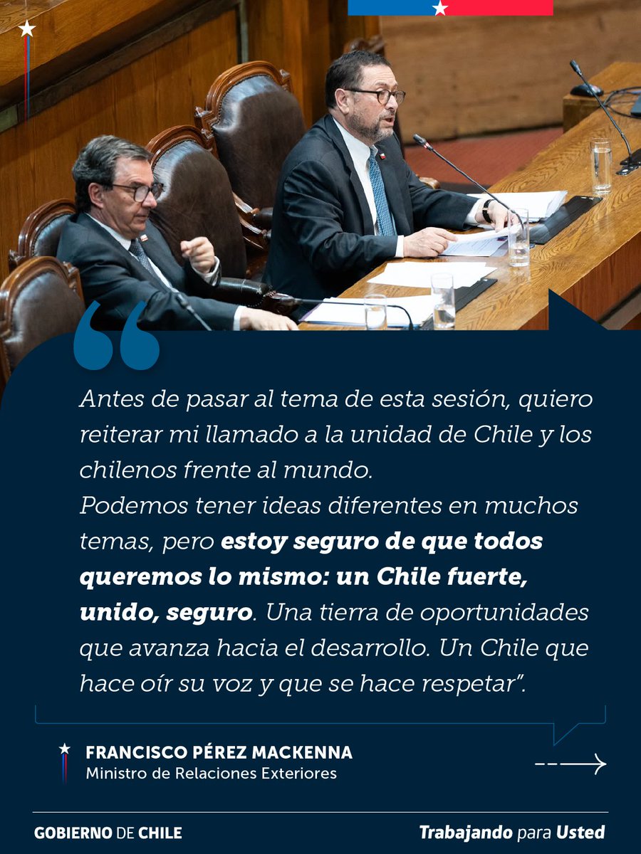 MinPerezMac's tweet photo. Hoy, en la Cámara de Diputados, reiteré mi convicción de que podemos tener ideas diferentes en muchos temas, pero estoy seguro de que todos queremos lo mismo: un Chile fuerte, unido, soberano y seguro. Un Chile que hace oír su voz y que se hace respetar. 🇨🇱 https://t.co/x0vOzA5ZZm