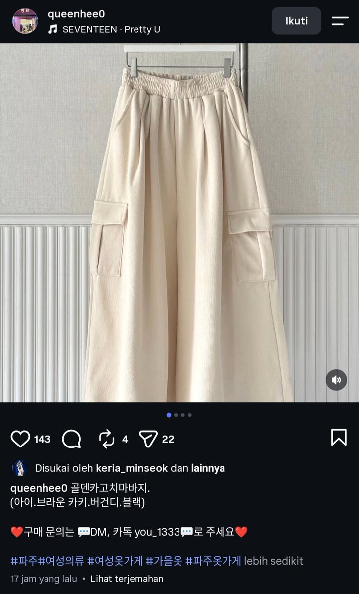 T1PanikFans's tweet photo. Tiba-tiba sekali keria menyukai sebuah postingan pakaian? Ini toko punya emaknya kah? https://t.co/4h6LjeKnRU