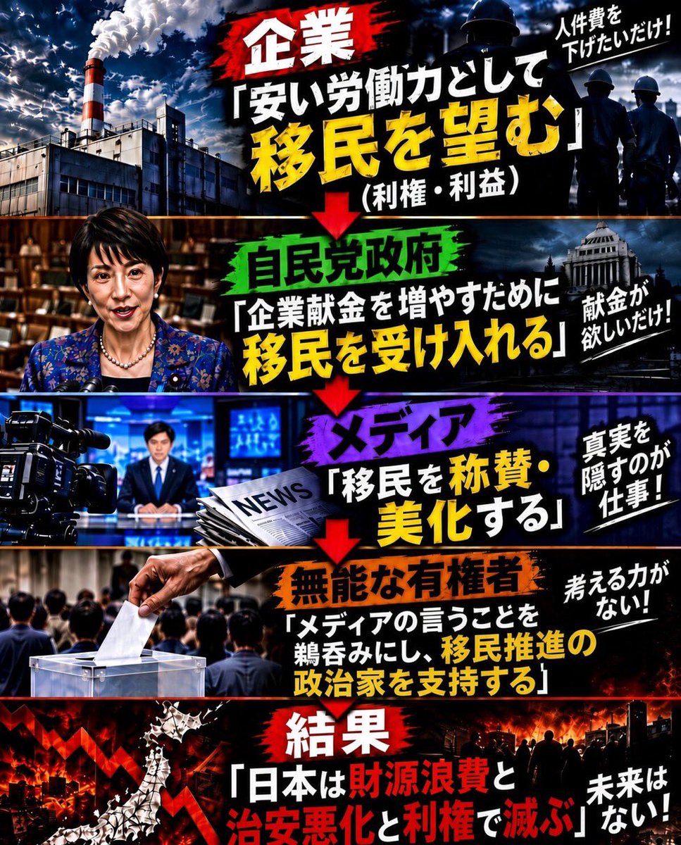 taroinagaki025's tweet photo. 回覧板です。
これが今の日本の構造です。 https://t.co/CCf8jC1Iyf