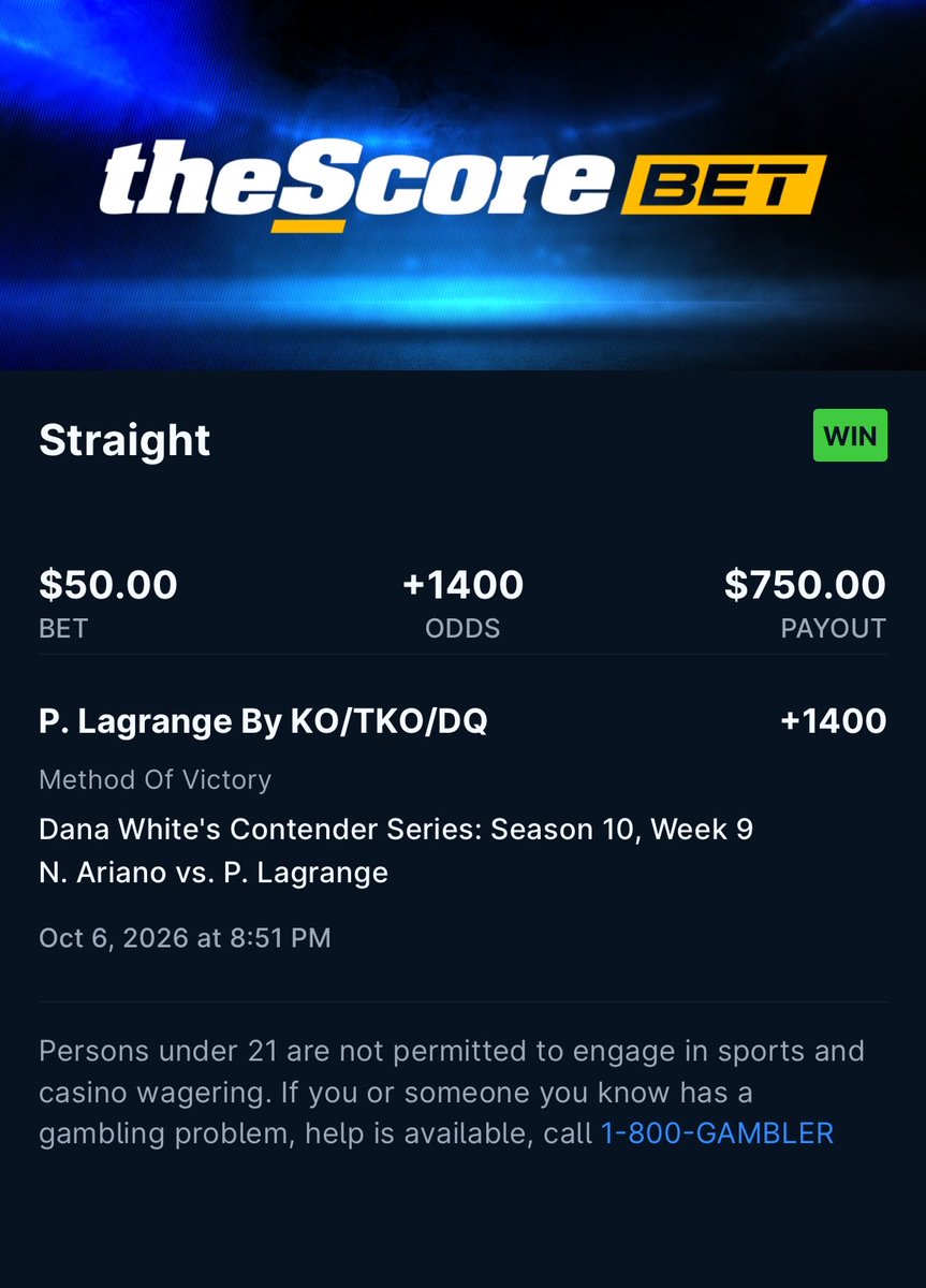 LoyaltyLoud's tweet photo. They only allowed me to bet $50 or less. I’ll take it tho 🤑🤑 https://t.co/pfEHvFwahJ