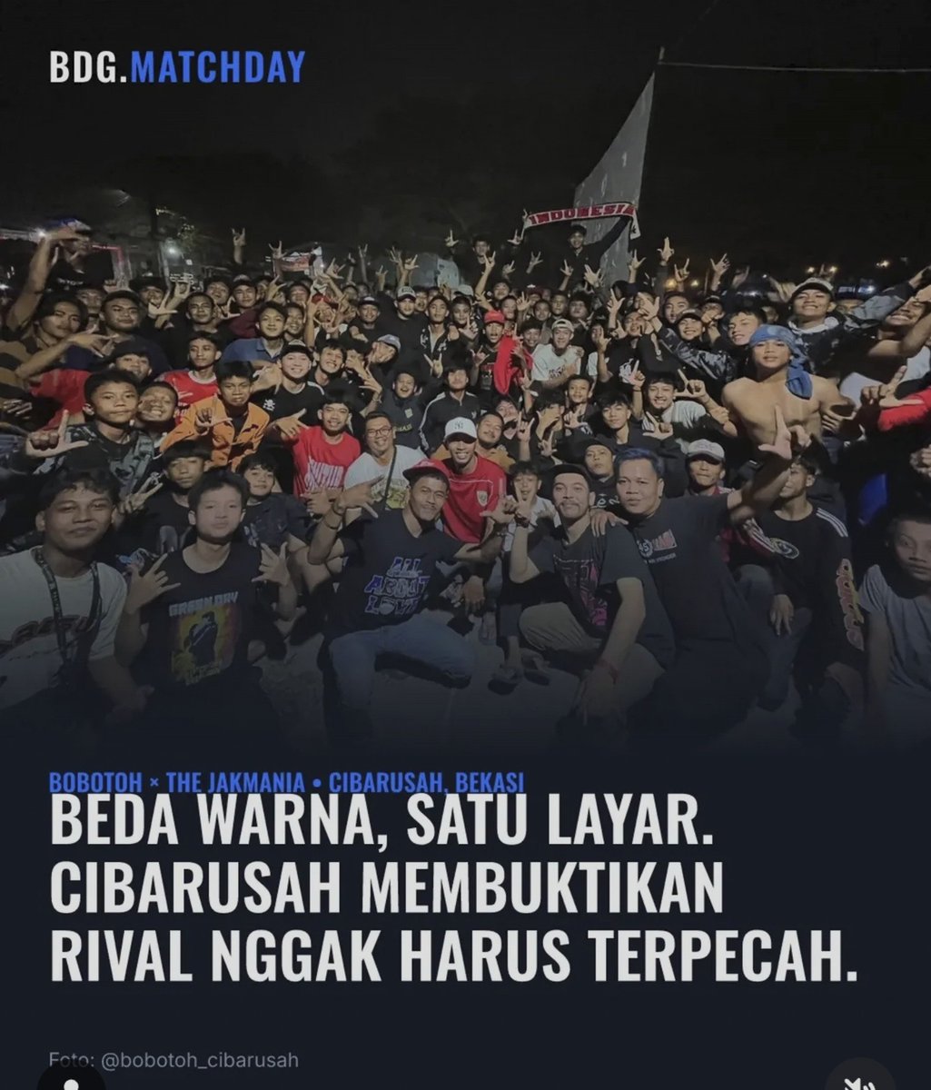 fahmiamet's tweet photo. Memang begini seharusnya, Timnas menyatukan dan menguatkan bukan malah saling melemahkan. 

Yang terjadi sekarang adalah, supporter Rival saling menunggu pemain timnas (yang berasal dari klub rival) ada yang bermain dan membuat kesalahan dalam sebuah pertandingan.

Introspeksi. https://t.co/5m9GKhZklg