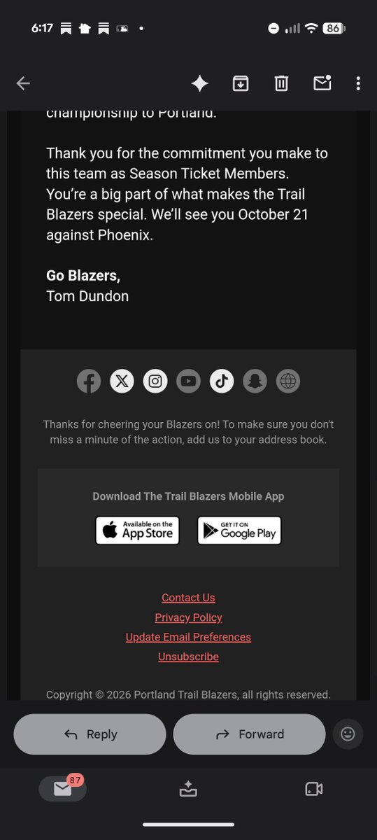 skywaker9's tweet photo. Dundon sent an email to season ticket holders. Indicates he wants a deal. #ripcity https://t.co/LsJiDvoYIb