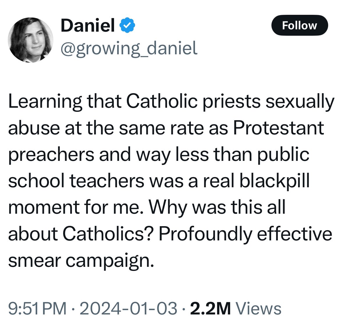 JamesDueck's tweet photo. The Catholic Church found itself the target of the largest smear campaign in history. That’s part of the story. The other part is simply that many people wanted it to be true. https://t.co/1KUV9hm8pv