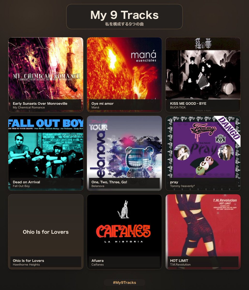 EYEDOLLvt's tweet photo. Fighting for my life trying to pick just 9 tbh. They didn’t have any Vocaloid otherwise Miku would be half of it ;A;

But here’s my 9 tracks! https://t.co/bdFoy7yiDZ