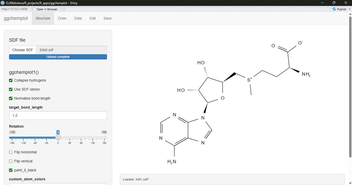 JPedroFQueiroz's tweet photo. I prompted Grok to turn my R package ggchemplot into a Shiny app. It works nicely. https://t.co/hf5yhdig4Y