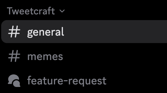 jaivinwylde's tweet photo. You can now join the Tweetcraft channel in my Discord server (link in reply) https://t.co/SJdQsiz8jp