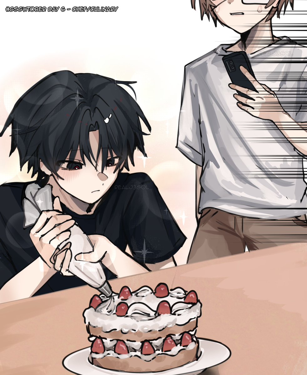 realJ3SOL's tweet photo. Day 6 chef/culinary 🦌🐐
🐐: My psycho roommate is baking..
#GSGWtober #GSGWtober https://t.co/3r19kPnesp