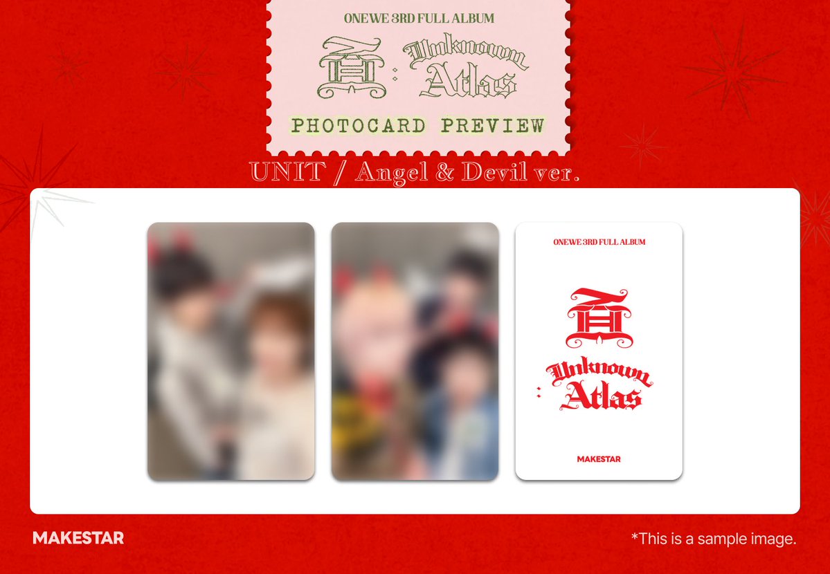 Makestarcorp's tweet photo. #원위
#ONEWE 3rd Full Album [面 : Unknown Atlas] MEET&CALL EVENT! ❤

⏰마감 D-day⏰
🌟PHOTOCARD PREVIEW🌟

🪽대면 응모자 전원 셀카 포토카드 (천사 ver.)
😈영통 응모자 전원 셀카 포토카드 (악마 ver.)
❣️당첨자 전원 사인 유닛 포토카드 (천사 & 악마 ver.)

📅~ 2026.10.08 23:59 (KST)
🔗https://t.co/VQAAXcGunw