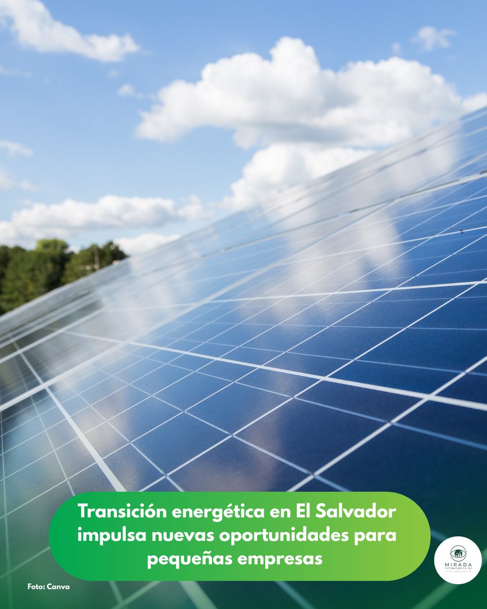 MiradaEconomisv's tweet photo. Nacionales|
La transición energética impulsada por paneles solares impulsa el surgimiento de pequeños negocios de importación, instalación y mantenimiento en El Salvador.

 Vía https://t.co/MXMnU1BpXo https://t.co/iz2R7ydwmv