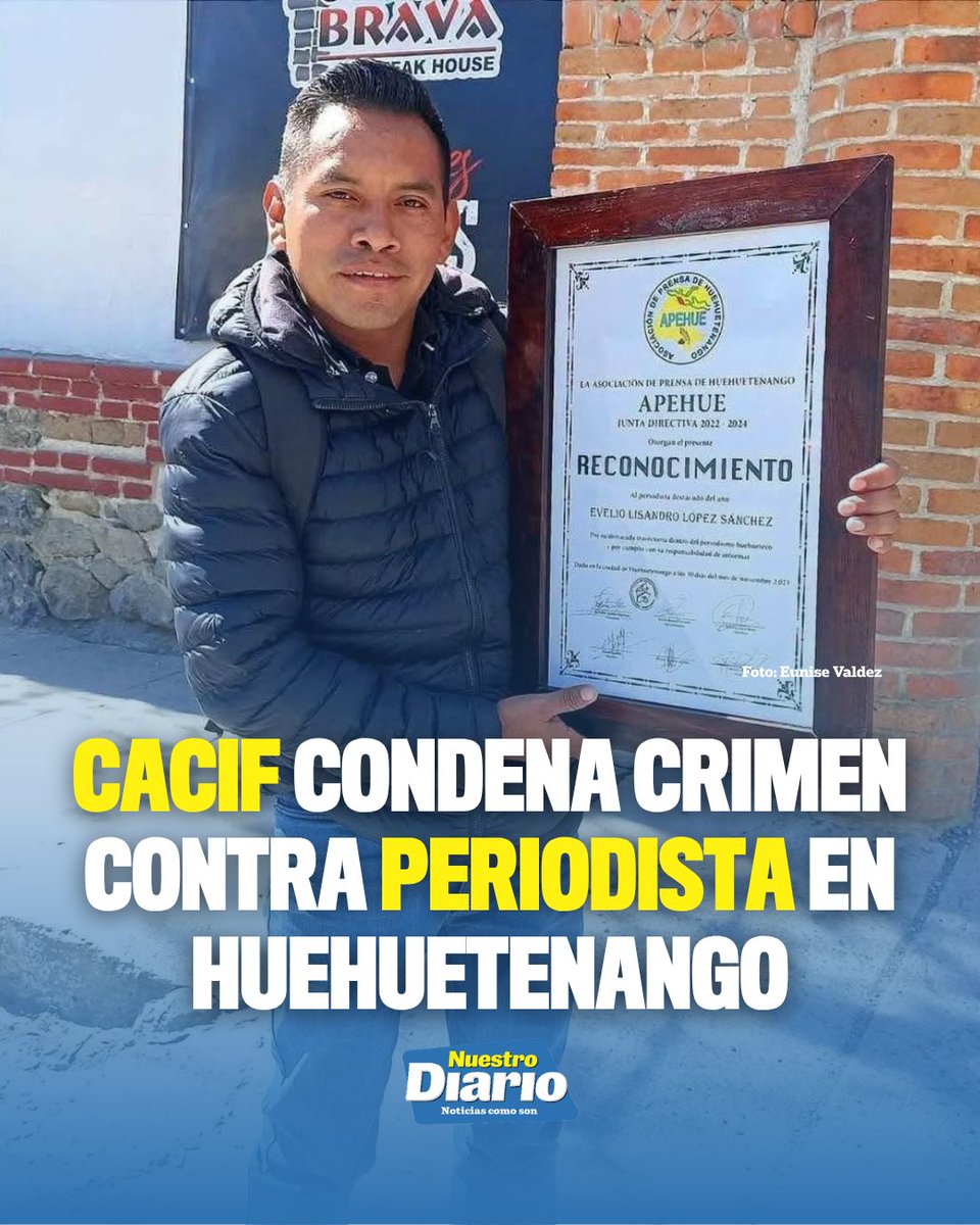 🚨🇬🇹⚖️ CACIF CONDENA CRIMEN CONTRA PERIODISTA EN HUEHUETENANGO 🛑📰⚠️ El Cacif condenó el crimen contra Evelio Lisandro López Sánchez, director del medio d…