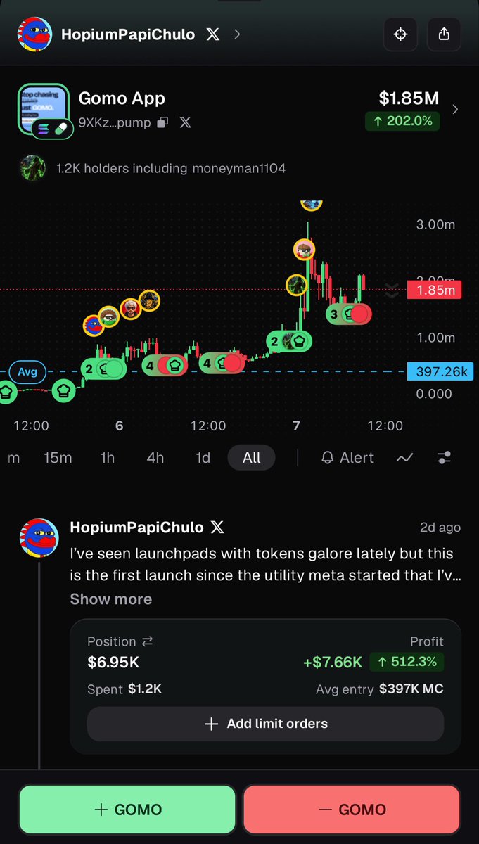 HopiumPapi's tweet photo. $5M mcap today? https://t.co/4PLPx1Zm4z