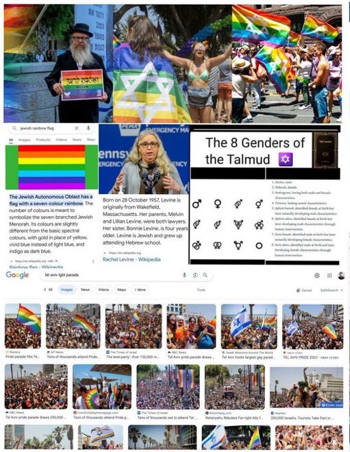 NFCCGMerchant's tweet photo. @EricTropicalTX @AdequateWarrior @CommieGibberish He’s talking about Jews. like Magnus hirschfeld ✡️ before the nazis burned all his books in his library , pride flag has ✡️ origins, tel aviv is a gay capital that hosts the biggest pride parades, multiple genders in talmud, 🇮🇱 is the gayest nation https://t.co/mmi4Wwa0Li