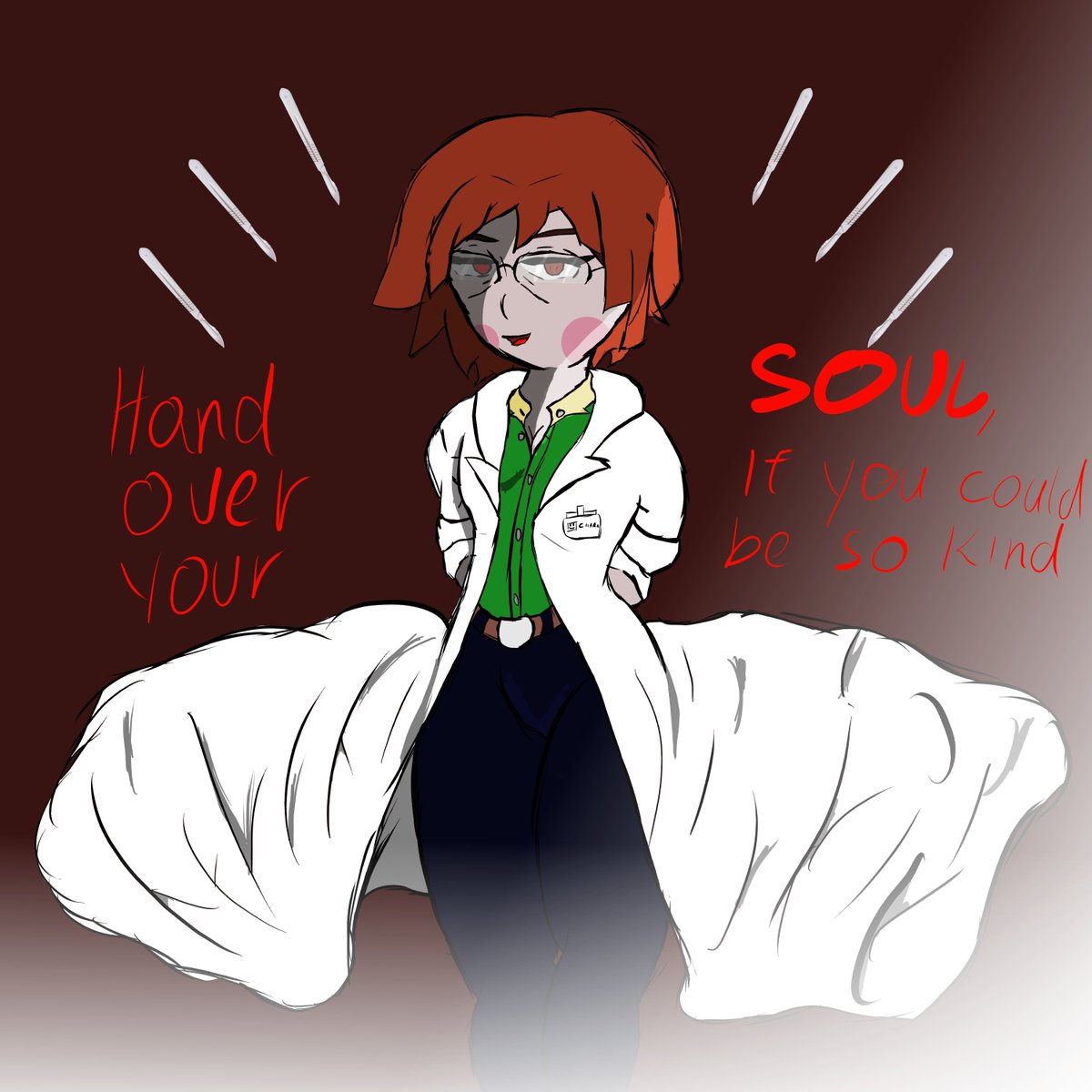schmervert's tweet photo. A piece of an AU I scrapped to actually write as a fanfic. Royal Scientist Chara

It's been a while since I've drawn them. It's weird

#undertaleau #undertale #fanart https://t.co/3zRJEtbMCZ