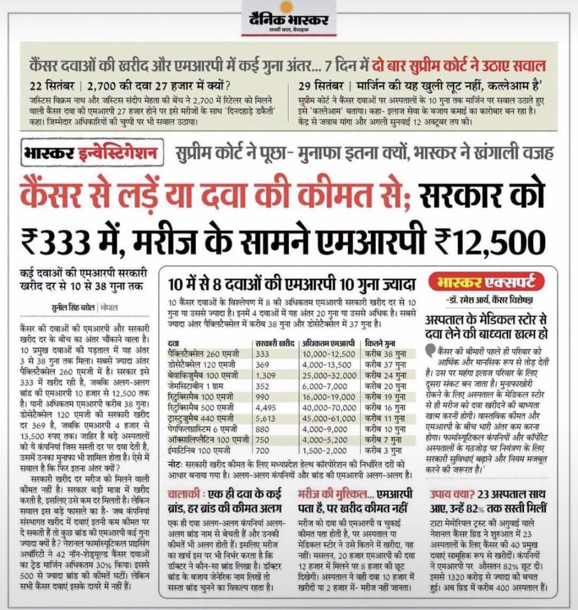 khurpenchh's tweet photo. मरीज के दिमाग में वैसे भी यही रहता है कि कैंसर महंगा इलाज है,
वो आँख बंद करके 12500 की दवा ख़रीद लेगा!

बेचो धड़ल्ले से! https://t.co/RJf9sdHisW