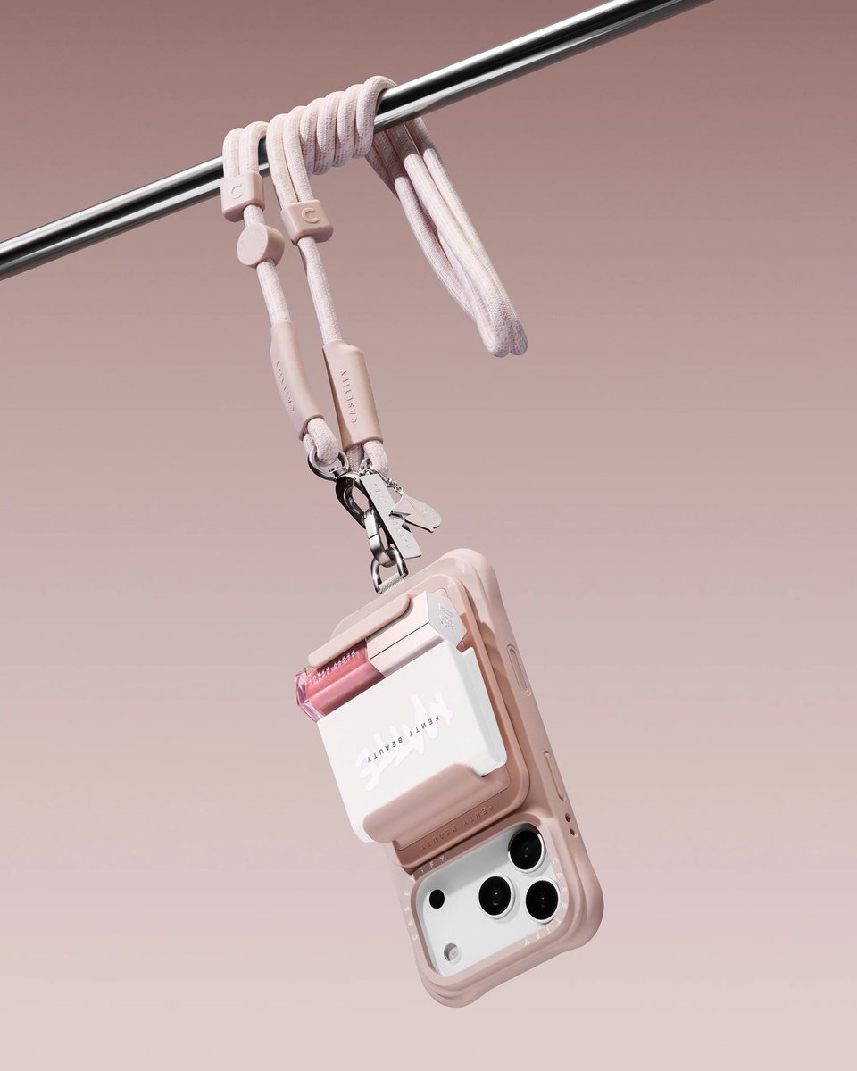 FentyHeadlines's tweet photo. Rihanna has just announced the Fenty Beauty x CASEFiTY collaboration:

The collaboration includes a case with detachable holder for Invisimatte Powder and Gloss Bomb and the Midnight Case with a mirror, strings and more 👀 

Coming soon: https://t.co/CsmBB3OQhc https://t.co/8X2UxRAD3l