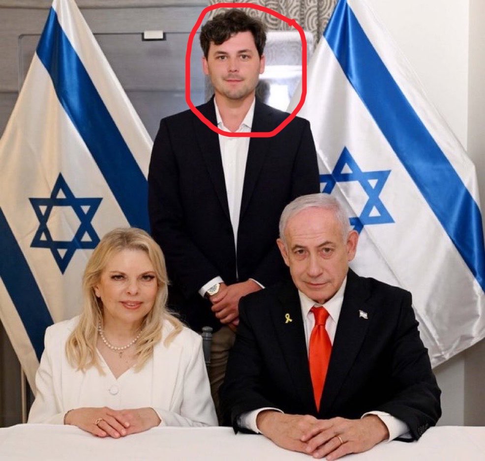 Jvnior's tweet photo. 🚨 WARNING CHRISTIAN APOLOGISTS

Today, the debate scene has been infiltrated by a Mossad plant. Here is a photo of Cam Higby standing behind Netanyahu.

I just debated him on his platform.

He was dishonest, constantly muted me to silence my voice, and targeted me at a time where my account is shadowbanned.

Despite that, I’ve exposed him in many clips that are going to be posted on my account. He also said some absurd statements:

- “Mary was not a teenager.”
- “If Joseph was 70 years and Mary was a teenager, then Joseph deserves the death penalty.”
- “Jesus is not the son of God, he is God.”
- “Prophet Muhammad should be killed.”

Beware of this clown. Block him @camhigby.