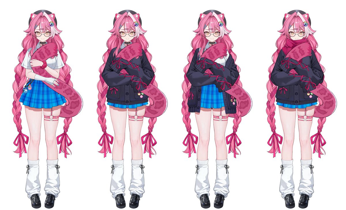 raorapanthera's tweet photo. 🐱˗ˏˋ RAORA SCHOOLGIRL OUTFIT ˊˎ˗🐱

Finally sharing ALL the variants!!
I’m really really happy with how everything turned out, and I hope you love it too!!! RAAAOOOO!!!🩷

Thank you again @Nekojira mama for your wonderful work! (♡ˊ͈ ꒳ ˋ͈)
#RaorArt https://t.co/1gylIIg6uk