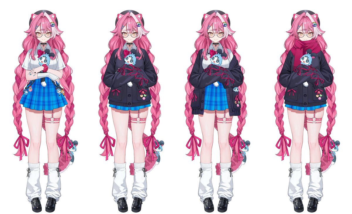 raorapanthera's tweet photo. 🐱˗ˏˋ RAORA SCHOOLGIRL OUTFIT ˊˎ˗🐱

Finally sharing ALL the variants!!
I’m really really happy with how everything turned out, and I hope you love it too!!! RAAAOOOO!!!🩷

Thank you again @Nekojira mama for your wonderful work! (♡ˊ͈ ꒳ ˋ͈)
#RaorArt https://t.co/1gylIIg6uk