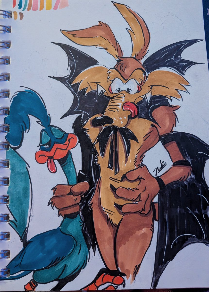 zenith041510204's tweet photo. playing dead 
#wileroad Halloween edition and also I love vampy wile rn
#wilecoyote #roadrunner #wilerunnerㅤㅤ https://t.co/jsL1sCx4wl