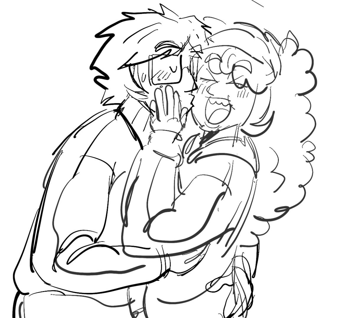 FunnyAlien93's tweet photo. Scratches chin what a cute couple🥺 https://t.co/XQ7Dkfn2Wg