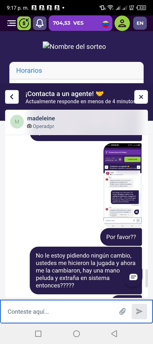 MANUMARGAR's tweet photo. Que trampa tan grande tiene @apuestasroyall hice una jugada con un ticket de 800bs y luego entro para hacer otra jugada y me cambiaron la jugada, me devolvieron el dinero al usuario y solo me dejaron una jugada de 150bs https://t.co/NcmF1onWbx
