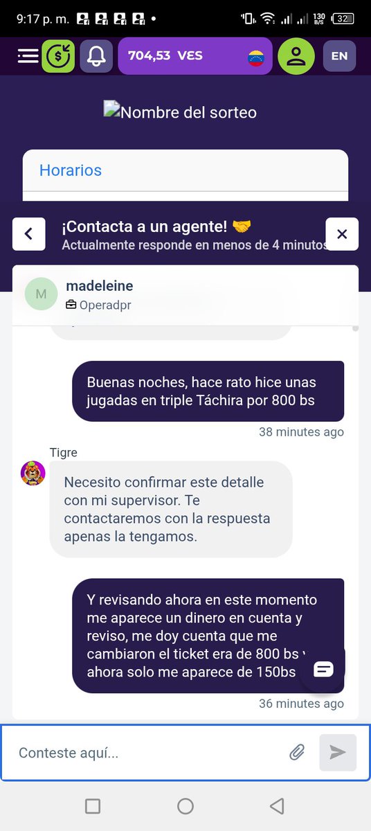 MANUMARGAR's tweet photo. Que trampa tan grande tiene @apuestasroyall hice una jugada con un ticket de 800bs y luego entro para hacer otra jugada y me cambiaron la jugada, me devolvieron el dinero al usuario y solo me dejaron una jugada de 150bs https://t.co/NcmF1onWbx