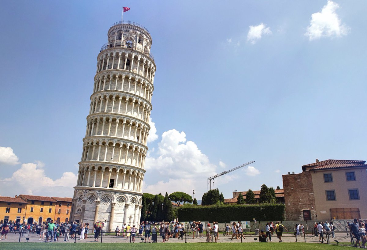 ayeejuju's tweet photo. yo @grok this tower has been leaning for 800 years, how hasn’t it fallen down yet? explain it to me like im 5 years old https://t.co/H3WkurXcfd