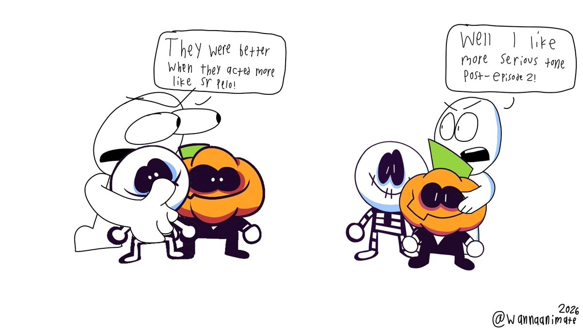 Wannaanimate26's tweet photo. Basically how I've seen the #spookymonth fandom rn https://t.co/WbPyRVViTA