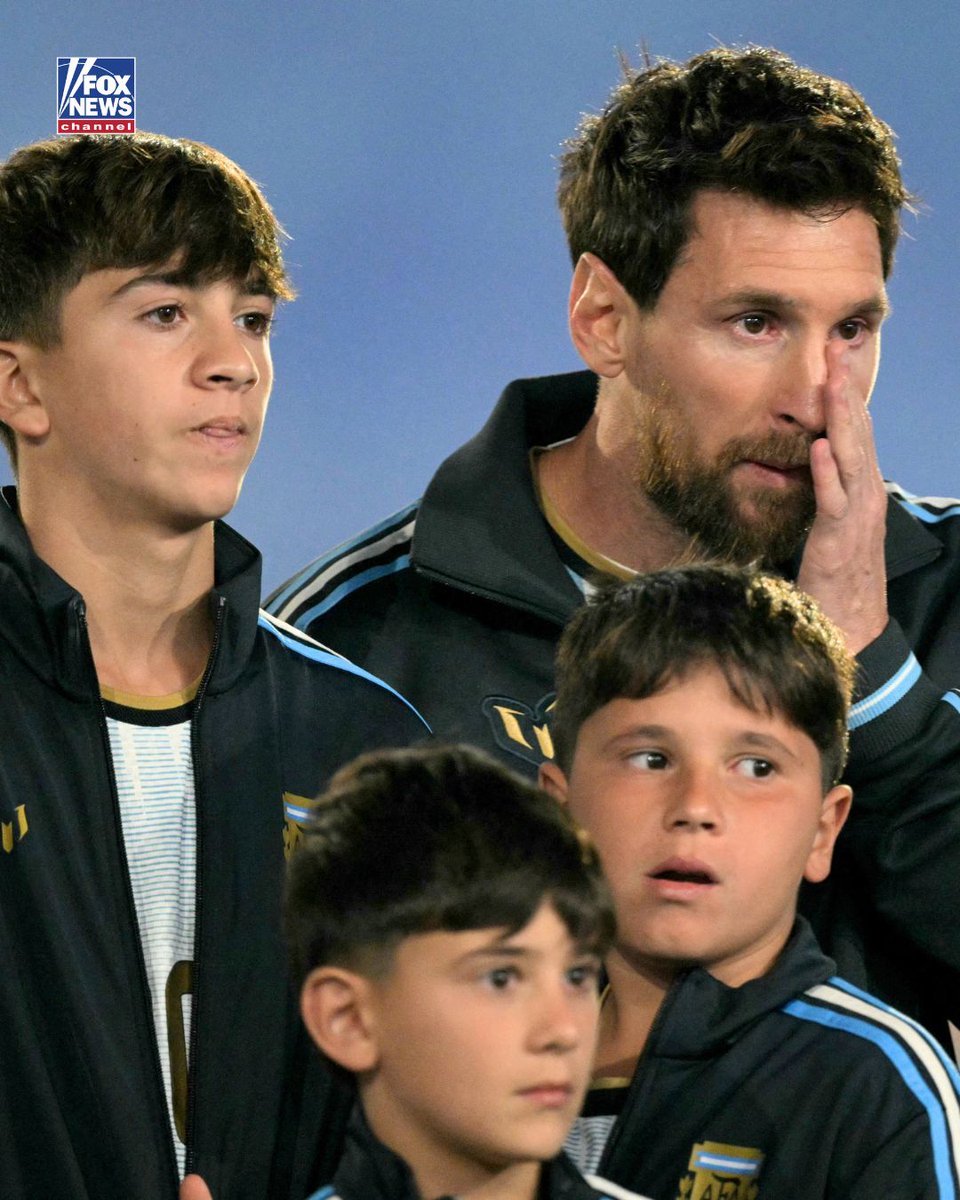 FoxNews's tweet photo. The final bow for Lionel Messi in an Argentina jersey.

After 21 years, 125 goals, two Copa América titles and the World Cup triumph that cemented his place in Argentine soccer history, Messi takes the field for his final national team match.

More than 85,000 tickets for the farewell against Benin sell out in just 90 minutes as fans pack Buenos Aires' Monumental stadium. Messi walks onto the field with his three sons as fireworks erupt, chants of "ME-SSI!" roll through the stands and a massive No. 10 jersey stretches across the pitch with one simple message: "Gracias."