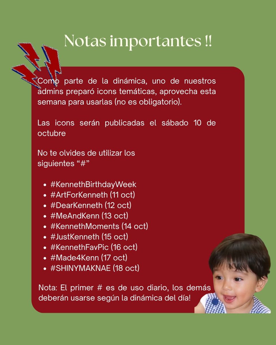 k5lvskenneth's tweet photo. K⁵ NEWS!! 𐙚

  ─𝒦enneth birthday week !! 🎂

Del 11 al 18 de octubre celebraremos el cumpleaños de Kenn, con contenido, dinámicas y mucho cariño. ♡

Están listos para celebrar con nosotros? ⋆˙⟡

 11.10 — 18.10

 #KENNETHBIRTHDAYWEEK https://t.co/Kn2izLND71