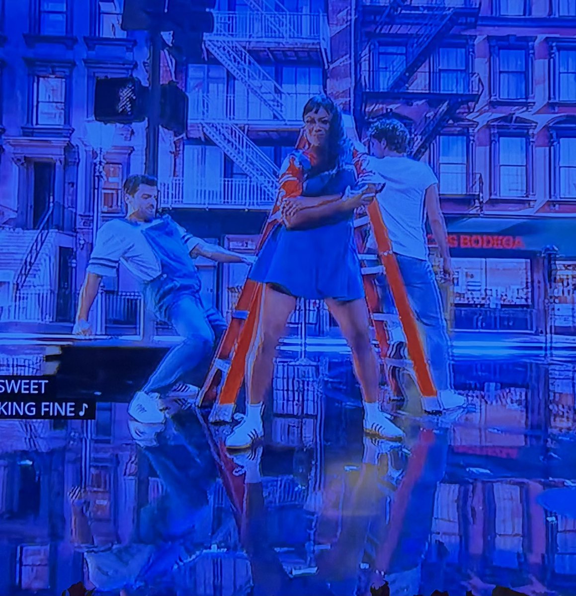 nola_swiftie's tweet photo. Close enough. Welcome Jan and the eras tour #dwts 🪜 https://t.co/q0HJXxZl9k