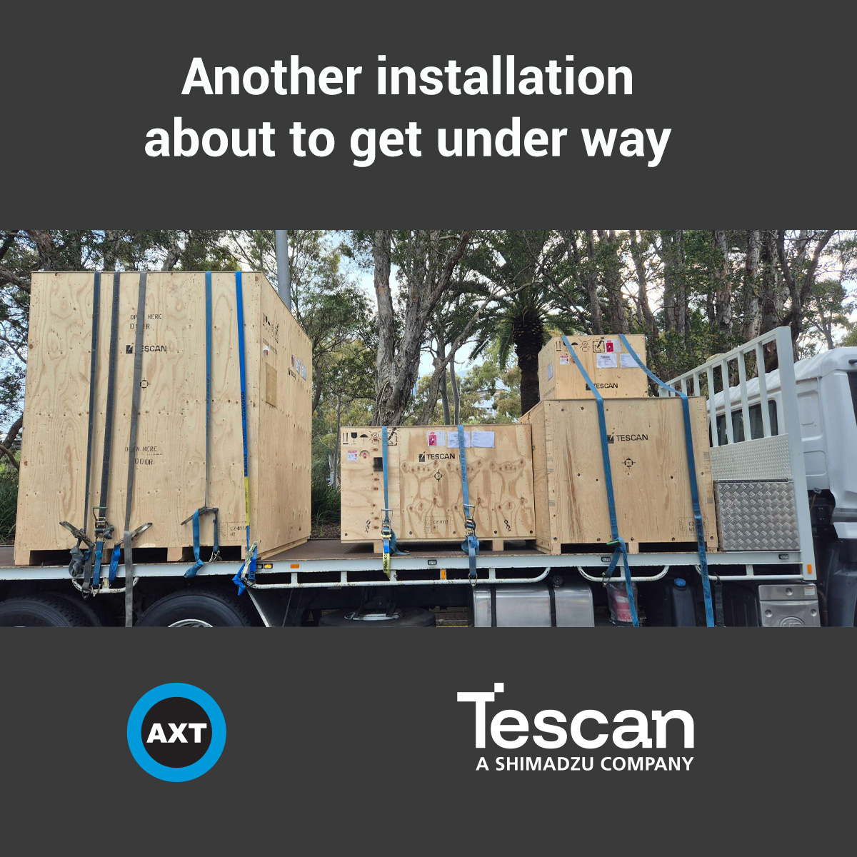 AXT_Australia's tweet photo. We are about to embark on another @tescan_group  install.

Can you guess what's in the boxes?

Clue - Volume imaging has been growing in importance in Australia. If you high-res images fast, there is only one supplier worth considering.

Answer👉 https://t.co/ZDeHjUno1m

#microCT https://t.co/RCOBPmxwSC