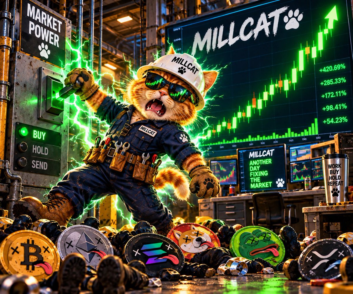 Llarpp's tweet photo. SHOCK  $MILLCAT.

#greencandle 
#memecoins1000x https://t.co/H8uj7C3pZ3