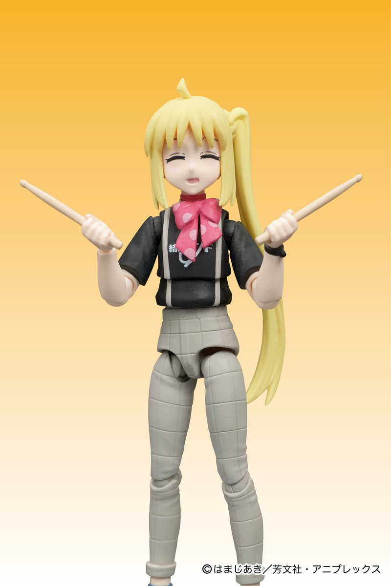 DIGjpn_official's tweet photo. ＼＼ 本日予約開始！／／

アニメ「#ぼっち・ざ・ろっく!」がついに
＃DIGACTION で登場‼️

#結束バンド のリーダー兼ドラム担当 ＃伊地知虹夏 が
約1/24スケールのコレクタブルアクションフィギュアに‼️

精��に再現されたドラムセットと豊富な差し替えフェイスパーツも付属。

DIG公式オンラインストア購入特典にて、 
『差し替えフェイスパーツ』をプレゼント🎁

ご予約はこちら🛒
 https://t.co/aVPNbnLHyI