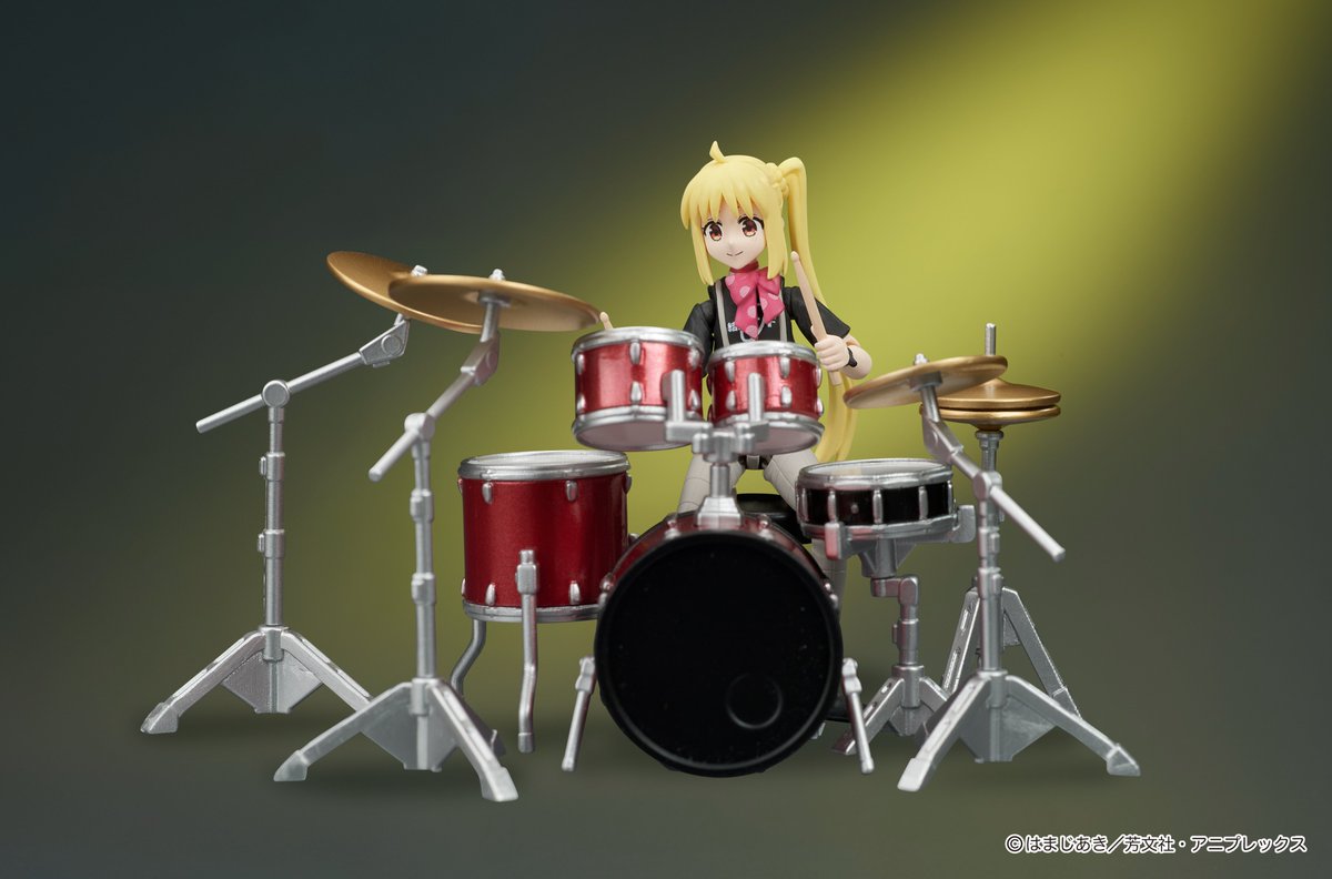 DIGjpn_official's tweet photo. ＼＼ 本日予約開始！／／

アニメ「#ぼっち・ざ・ろっく!」がついに
＃DIGACTION で登場‼️

#結束バンド のリーダー兼ドラム担当 ＃伊地知虹夏 が
約1/24スケールのコレクタブルアクションフィギュアに‼️

精��に再現されたドラムセットと豊富な差し替えフェイスパーツも付属。

DIG公式オンラインストア購入特典にて、 
『差し替えフェイスパーツ』をプレゼント🎁

ご予約はこちら🛒
 https://t.co/aVPNbnLHyI