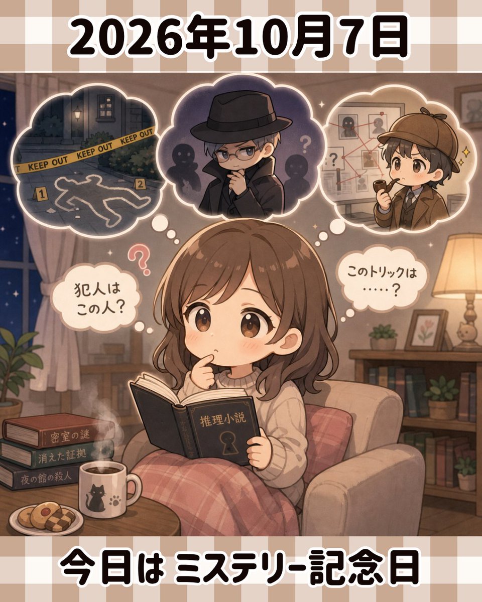 sn_support_com's tweet photo. おはようございます☀️

今日は #ミステリー記念日 🕵️‍♀️
推理ものの作品を見る時は犯人を予想しながら見るのが楽しいです。
犯人がバレバレな時は、犯行動機やトリックを考えたりします☺️

今日もよろしくお願いします✨

#企業公式相互フォロー
#企業公式が朝の挨拶を言い合う https://t.co/cDzUKz8ie9