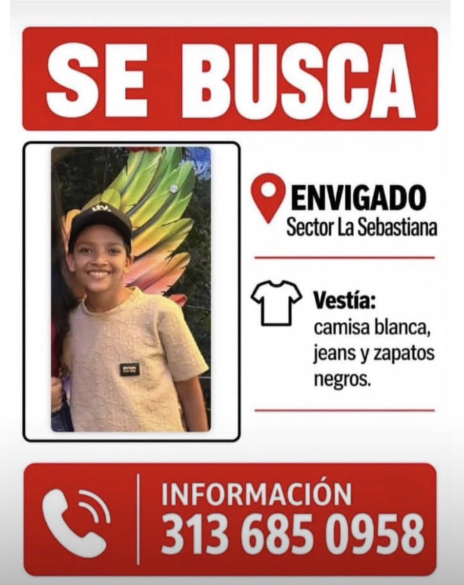 PALOMITA80's tweet photo. URGENTE 🚨 En #Envigado #Antioquia ayudemos a difundir RT @AndresJRendonC 

Busquemos por todas partes, abramos los ojos en Medellín, Sabaneta y el área metropolitana https://t.co/un2WpYqfHq