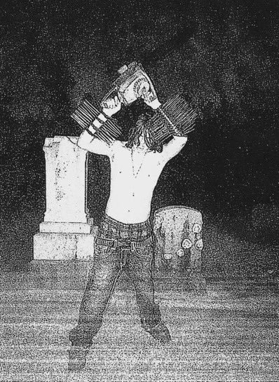 desecrationz's tweet photo. 🚨UPDATE: Sematary notices N*ne V*cious’s sniper position and quickly pulls out his CHAINSAW aiming it forward

Sematary and N*ne V*cious are now in a Mexican standoff. Sematary and Buckshot now realize Oscar18 did not join them to feel included, but rather to protect them https://t.co/5cEInlkmQg