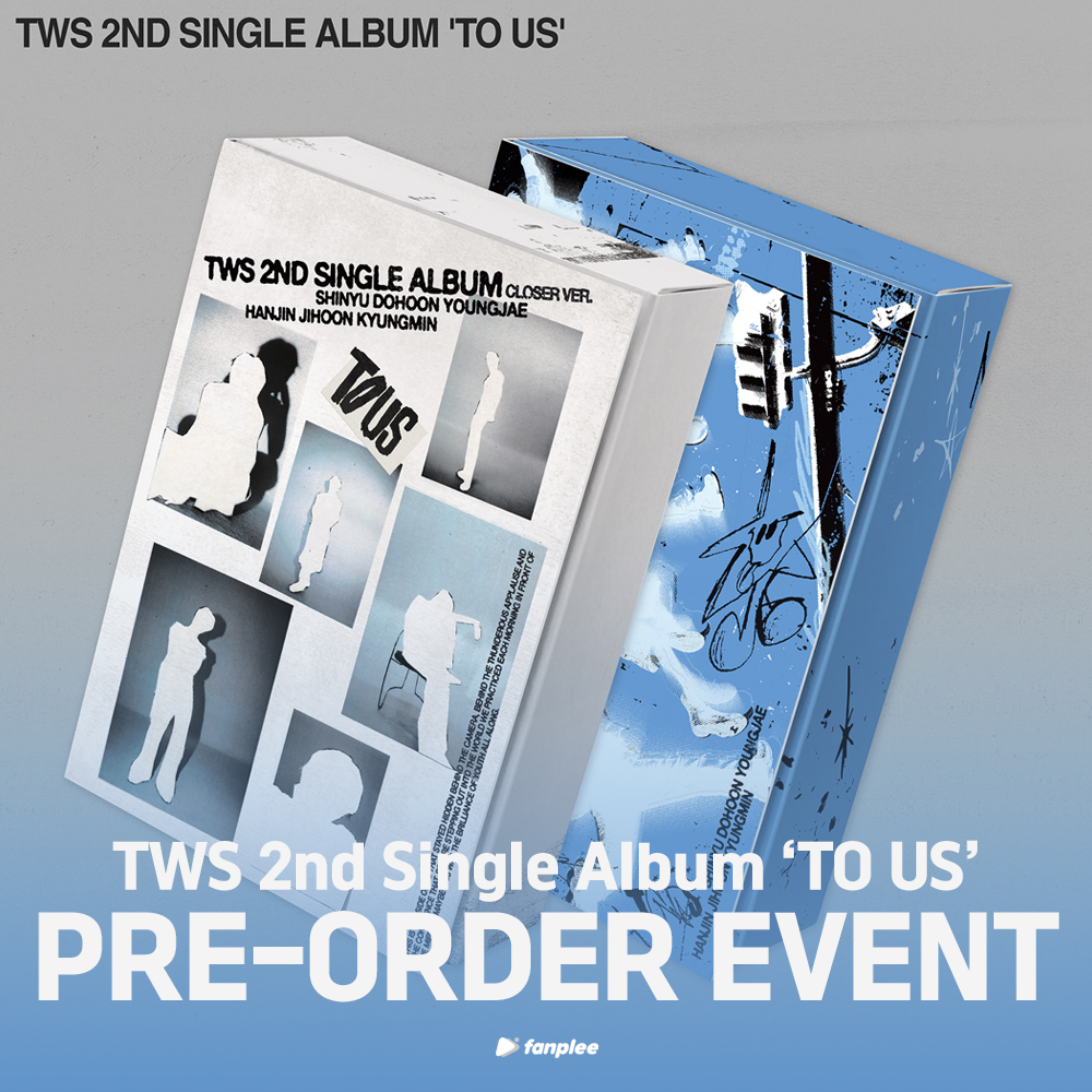 fanplee_twt's tweet photo. [📣] TWS 2nd Single Album ‘TO US’ 예약판매 이벤트

📆행사기간 : 10.07 (수) 11:00 ~ 11.01 (일) 23:59 (KST)

✨Closer Ver. / Beyond Ver.(2종) 랜덤 구매 시 - 팬플리 독점 미공개 셀피 포토카드 6종 중 1종 랜덤 증정
✨Closer Ver. / Beyond Ver.(2종) 세트 구매 시 - 팬플리 독점 미공개 셀피 포토카드 6종 중 2종 랜덤 + 미공개 유닛 폴라로이드형 포토카드 2종 세트 증정
✨Everglow Ver. (6종) 랜덤 구매 시 - 미공개 개인 투명 PET 포토카드 6종 중 1종 랜덤 증정
✨Everglow Ver. (6종) 세트 구매 시 - 미공개 개인 투명 PET 포토카드 6종 세트 + 미공개 유닛 폴라로이드형 포토카드 2종 세트
✨Weverse Albums ver. (1종) 구매 시  - 미공개 개인 포토카드 B ver. 6종 중 1종 

📌예약판매 기간 내TWS 2nd Single Album ‘TO US’ 이벤트 상품을 구매한 모든 고객
 
📌팬플리 사이트
🔗 kr : https://t.co/5rQSaYptoh
🔗 en : https://t.co/BXoINj2rCv
🔗 jp : https://t.co/fcBS2dnyPE
🔗cn : https://t.co/2XvurVBVtU

#TWS #투어스 #247WithUs #TO_US
#팬플리 #FANPLEE