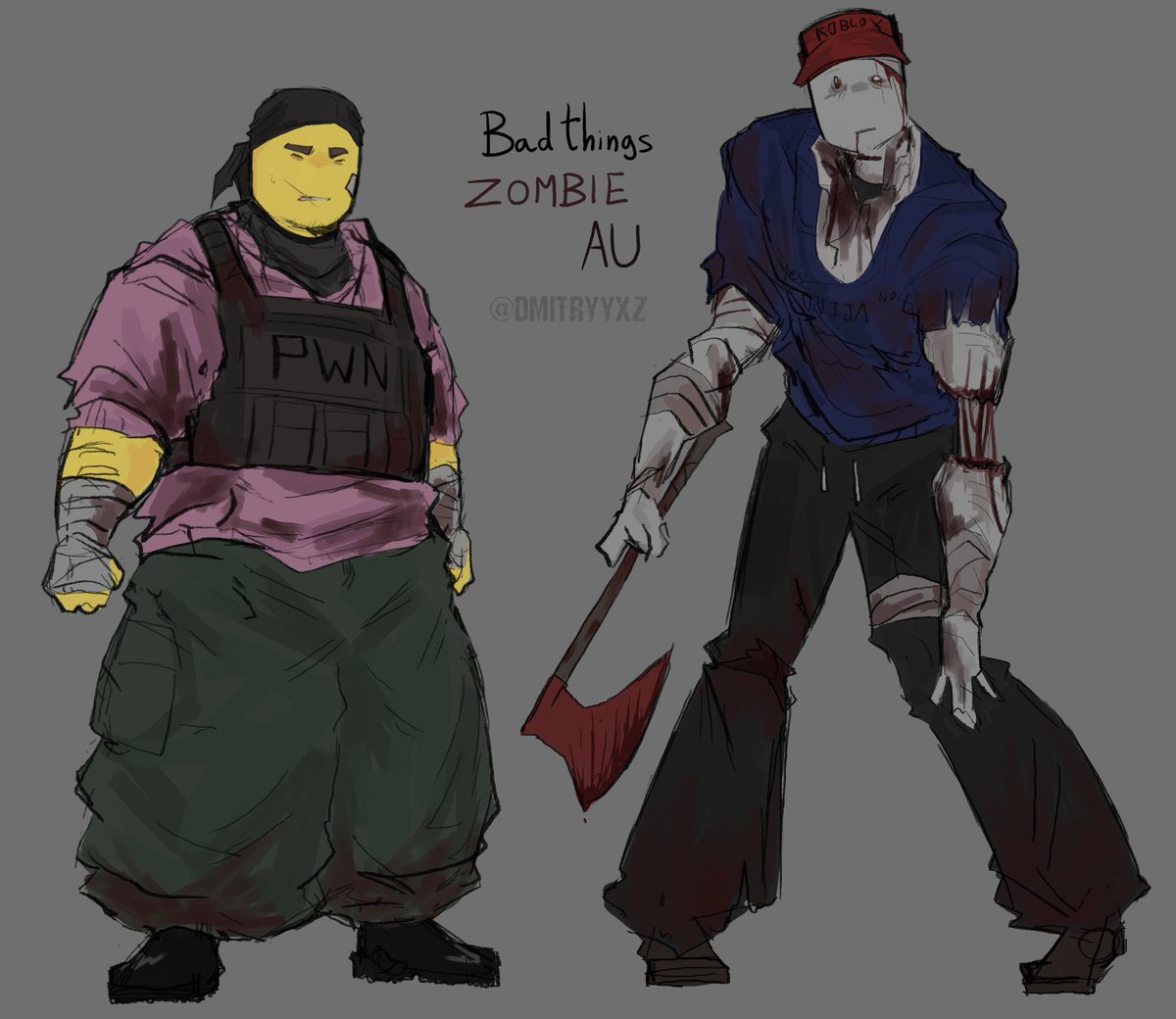 dmitryyxz's tweet photo. Badthings Zombie AU (idea by @vx4nx4 💖) #badthings #badthingsroblox #robloxart https://t.co/1tyBq8r3Qq
